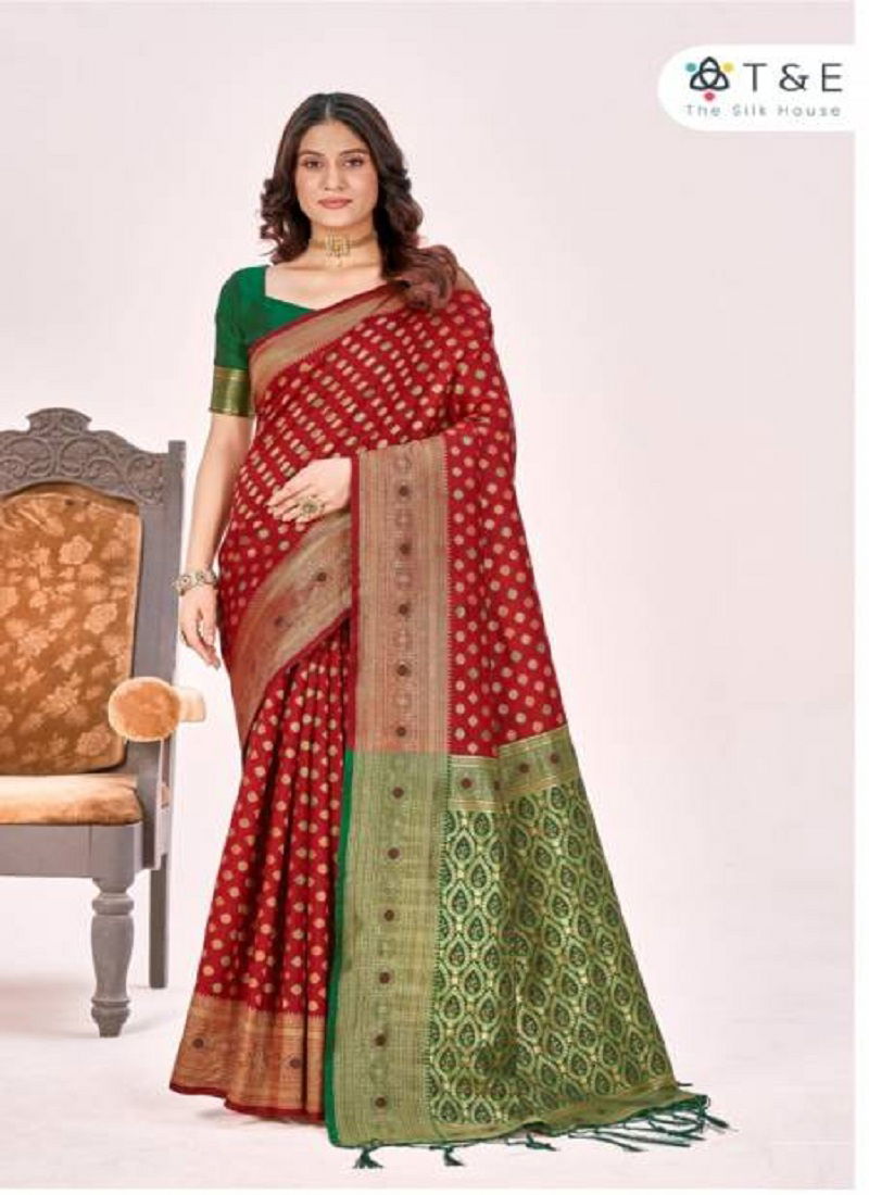 T And E Aagman Designer Silk Saree Catalog